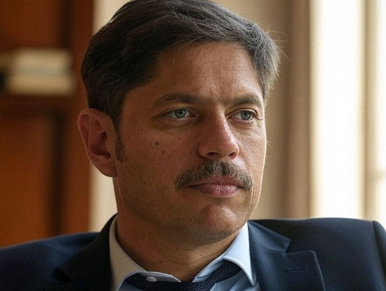 Axel Kicillof con bigote. Imagen generada por I.A.&nbsp;