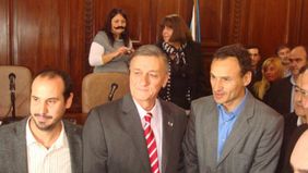 Bruera se mostró con Binner en La Plata, en un homenaje a Alfredo Palacios