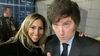 Javier Milei con Romina Diez, la encargada de institucionalizar el sello La Libertad Avanza en Santa Fe.