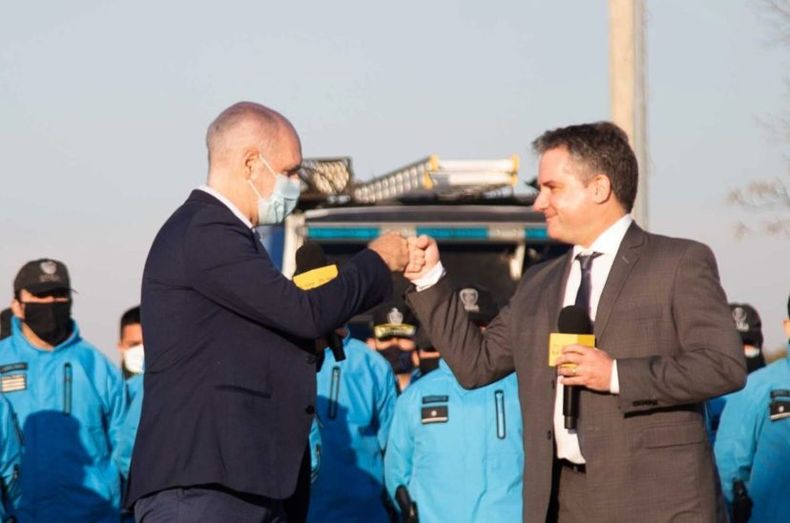 Marcelo DAlessandro junto a Horacio Rodríguez Larreta.