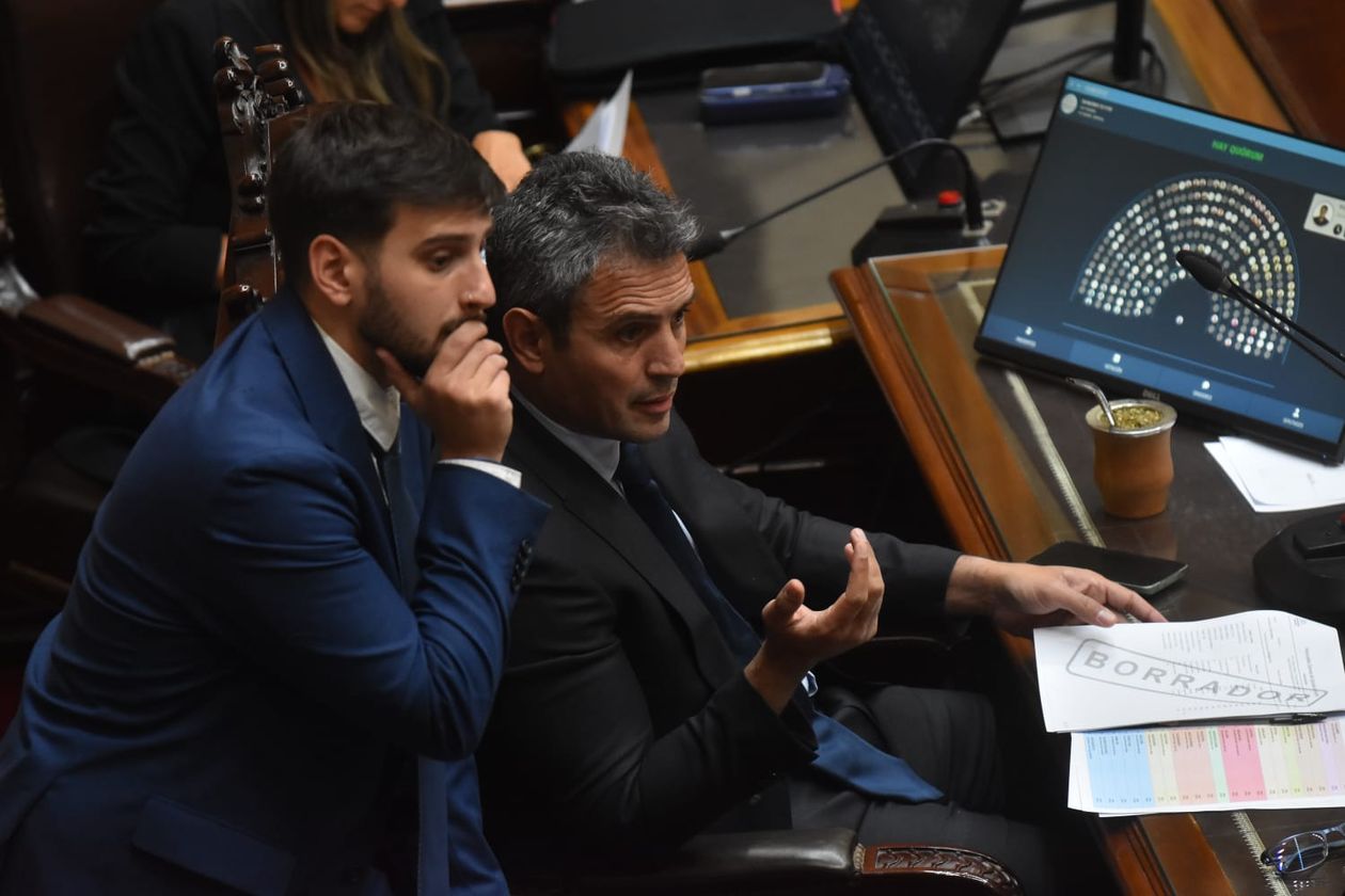 &nbsp;Martín Menem, presidente de la cámara de Diputados, durante la votación en la que perdió Javier Milei, por culpa de Mauricio Macri.