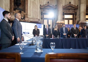 La última reunión de la Comisión de Acuerdos del Senado. No hubo cuórum y Nadia Márquez no pudo presidir.&nbsp;