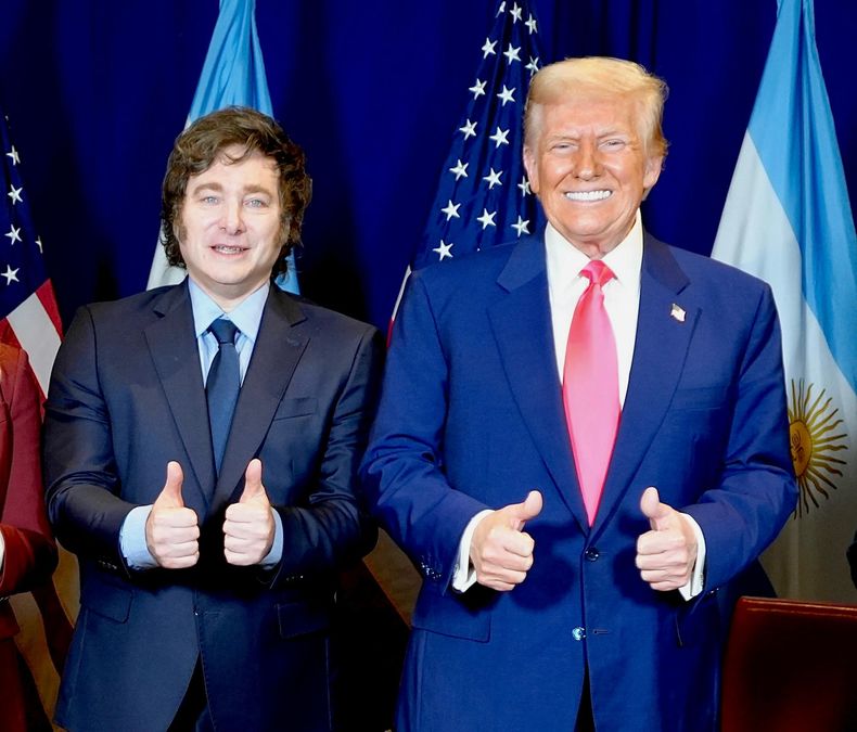 Javer Milei y Donald Trump en la CPAC