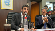 Ignacio Torres repasó su primer año de gestión en Chubut. Foto: Mariano Izquierdo.&nbsp;