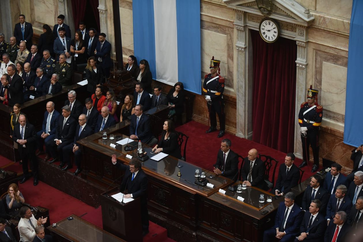 Javier Milei en la Asamblea Legislativa 2026.