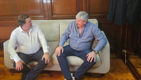 Walter Cortés y el gobernador de Río Negro, Alberto Weretilneck.