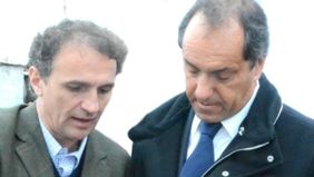 Scioli controla obras en San Martín