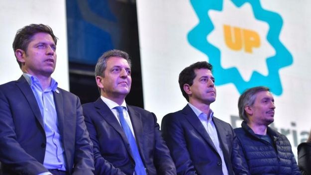 Peronismos. Axel Kicillof, Sergio Massa, Wado de Pedro, Máximo kirchner.