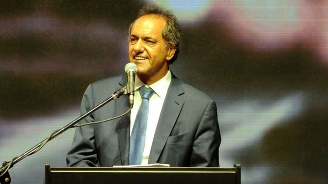 scioli sorprendio con un discurso de campana: habra balotaje