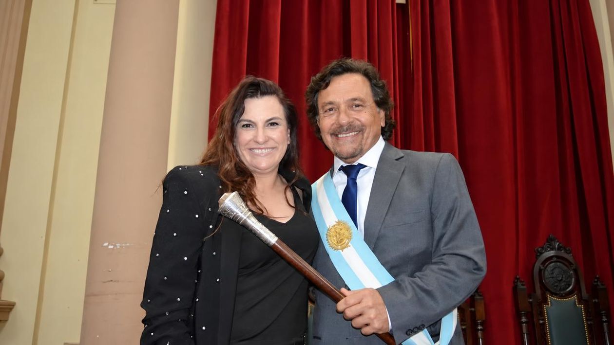 La diputada gebelista junto a Gustavo Sáenz, gobernador de Salta.
