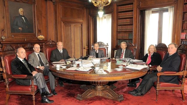 La Suprema Corte pre 2015, con sus siete ministros en funciones 