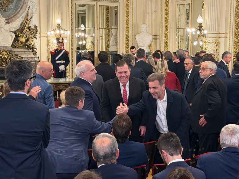 Cristian Ritondo, Guillermo Montenegro y Alejandro Rabinovich.
