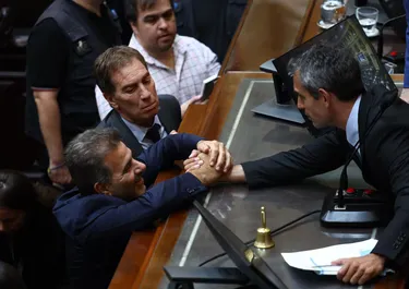 Martín Menem (La Libertad Avanza) y Cristian Ritondo (PRO).&nbsp;