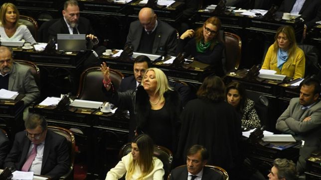 carrio hizo su show en diputados y amenazo con romper cambiemos