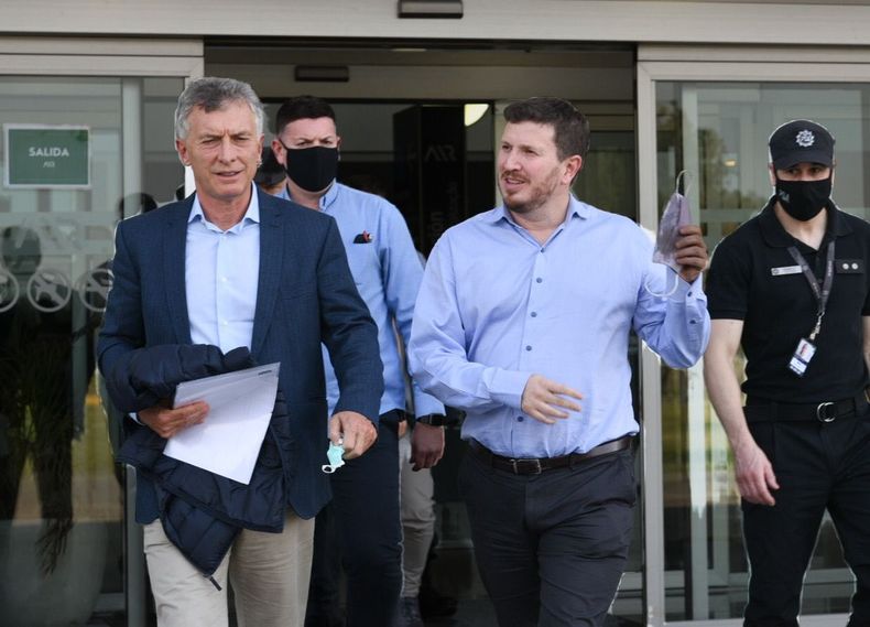 Mauricio Macri y su referente principal en Santa Fe, Federico Angelini.