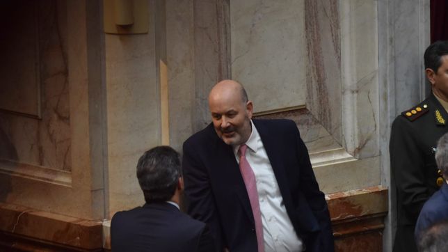 Federico Sturzenegger en el Congreso, durante la presentación del Presupuesto.
