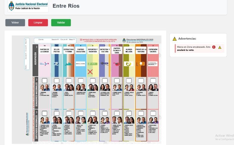 Voto inválido. Voto inválido.