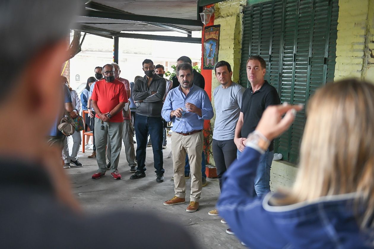 Cristian Ritondo y Diego Santilli en Campana, durante la campaña del 2021.