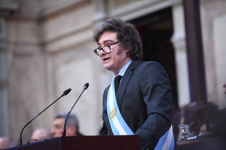 Javier Milei en el Congreso.