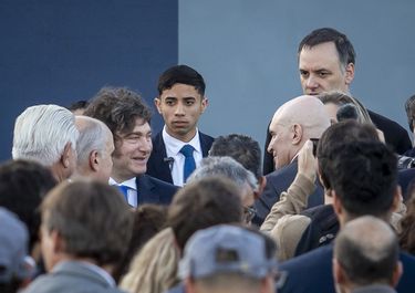 Javier Milei y José Luis Espert en el penal de Ezeiza.