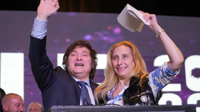 Javier Milei y Karina Milei.
