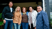 Leonardo Limia, Fabiana Roscapana, Miriam Castellino y Alejandra Vigo, en Villa Carlos Paz.