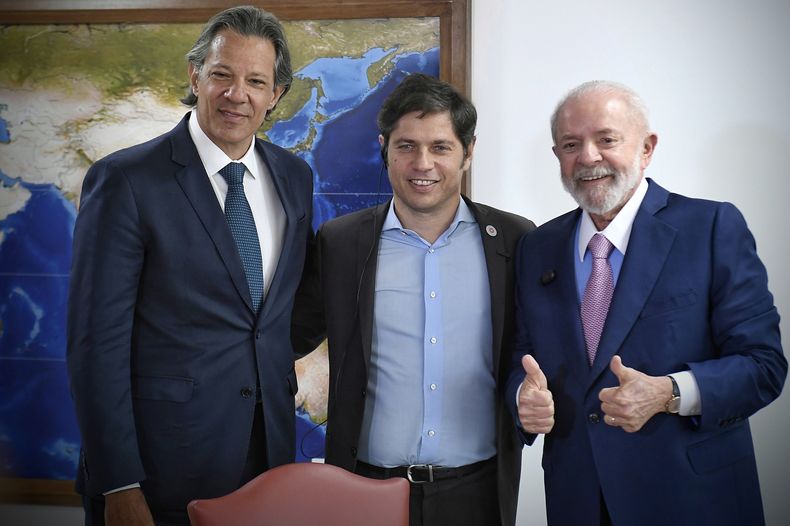 Fernando Haddad, Axel Kicillof y Lula da Silva. Fernando Haddad, Axel Kicillof y Lula da Silva.