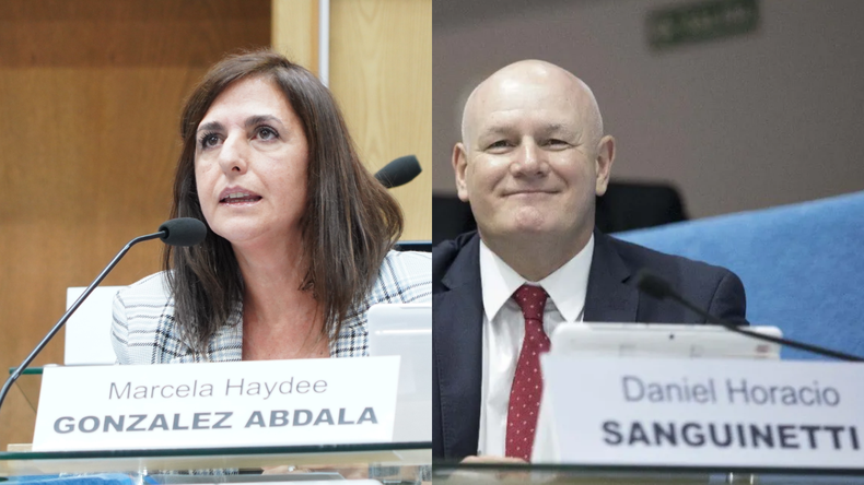 Marcela Abdala y Daniel Sanguinetti, ex legisladores de Juntos Somos Río Negro