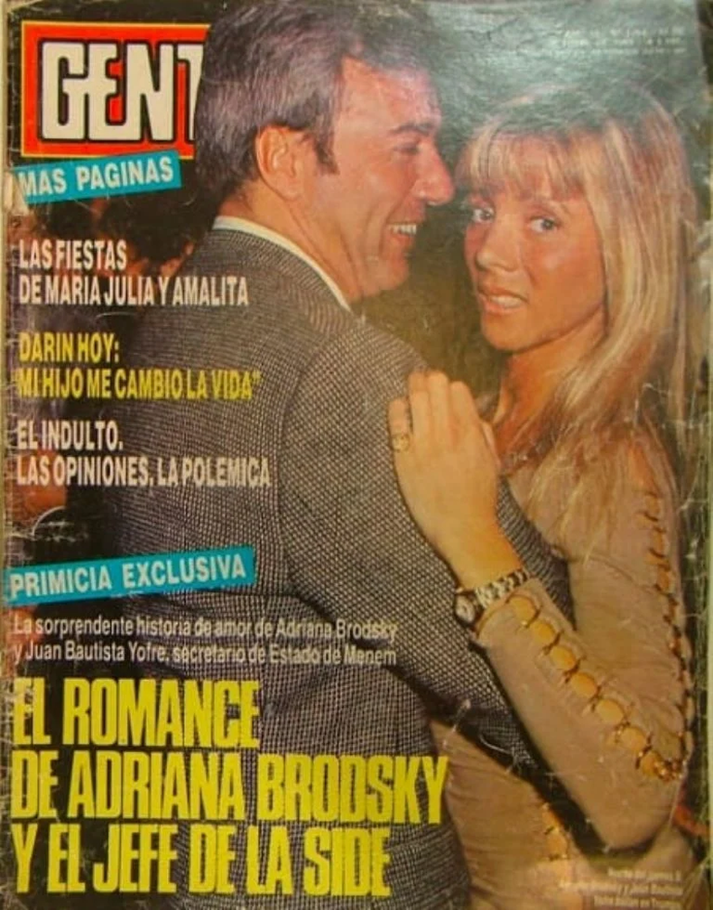 Tata Yofre, el espía que era tapa de Gente por su romance con Adriana Brodsky, la chica Olmedo del momento.