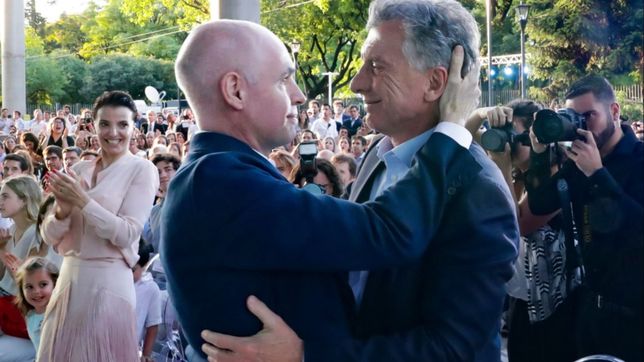 el choque en camara lenta de macri y larreta