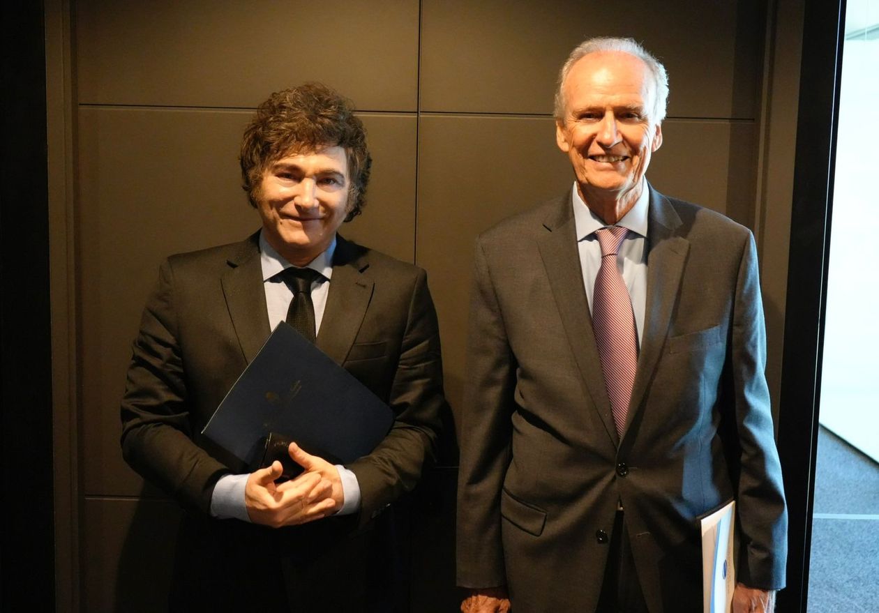 Javier Milei y Manuel Tagle.