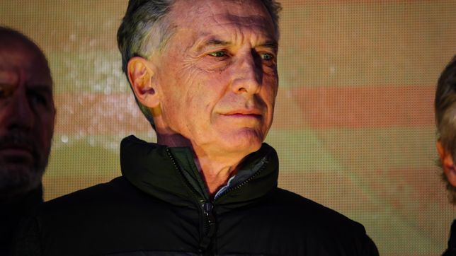 Mauricio Macri en el búnker del PRO. Foto: Pilar Camacho.