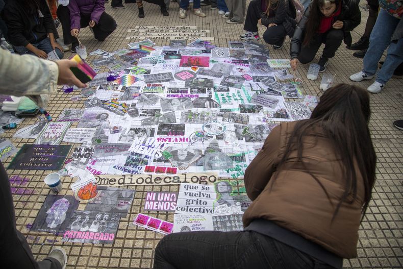 Ni una menos: marcha feminista en la Ciudad de Buenos Aires. Foto: NA.
