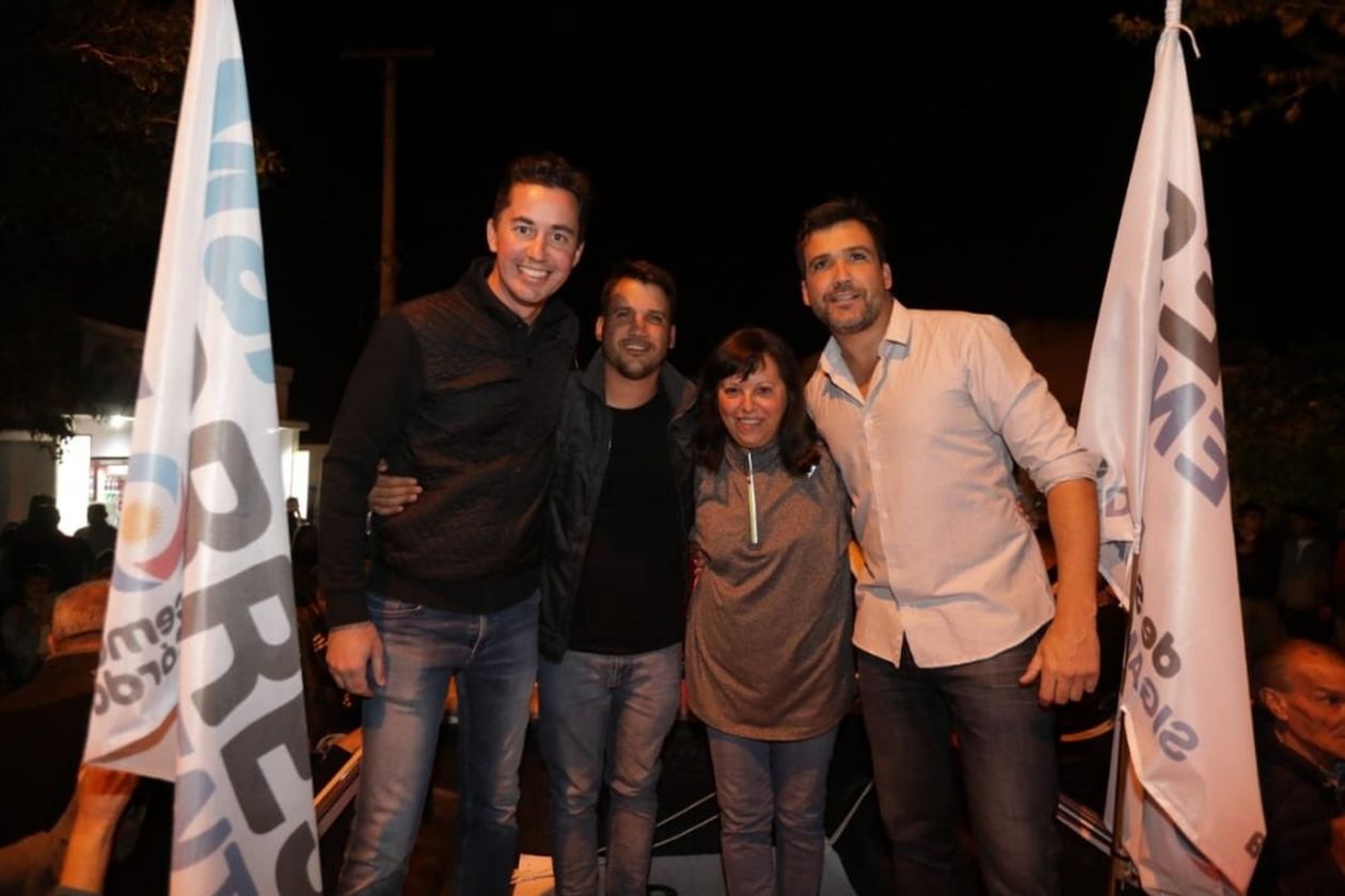 Marcos y Facundo Torres, juntos en los festejos por las elecciones del 2019.&nbsp;