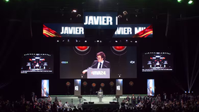 Javier Milei en la cumbre de Vox de España Javier Milei en la cumbre de Vox de España