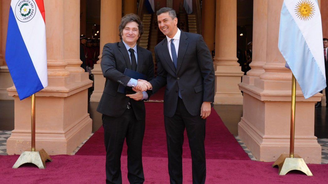 photoEl presidente Javier Milei y su par de la República del Paraguay, Santiago Peña.
