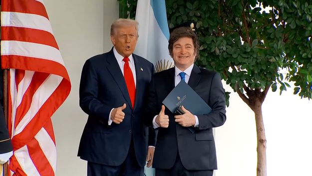 Javier MIlei y Donald Trump. 