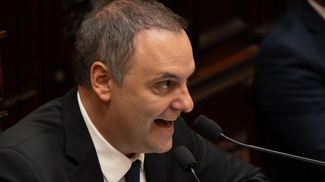 Manuel Adorni, en la Cámara de Diputados.