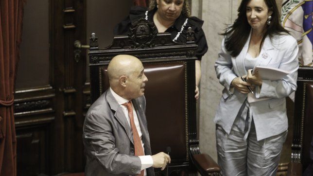 Victoria Villarruel y Bartolomé Abdala. 