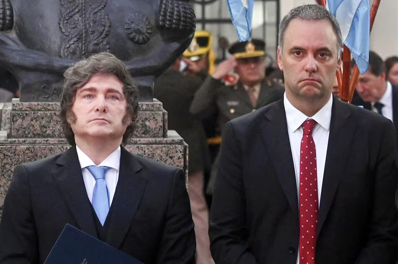 Javier Milei y Manuel Adorni.