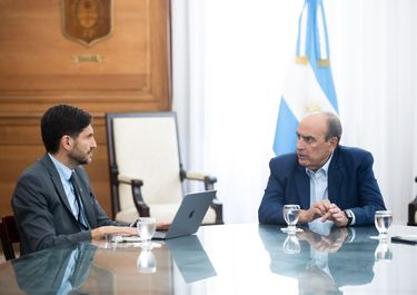 El gobernador Maximiliano Pullaro y Guillermo Francos, jefe de gabinete de Javier Milei