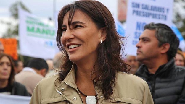 Natalia De la Sota en la marcha del 24 de marzo