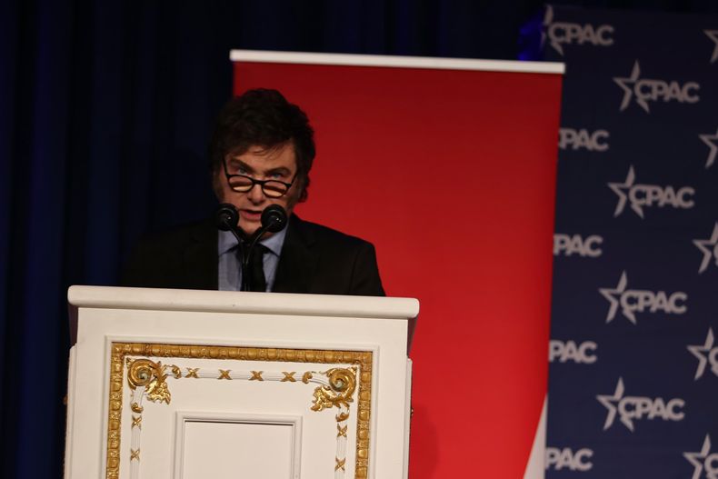 Javier Milei en la CPAC.