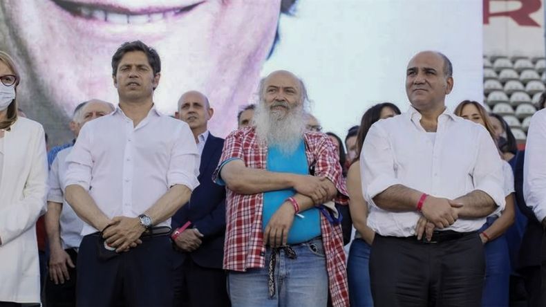 Axel Kicillof, Emilio Pérsico y Juan Manzur