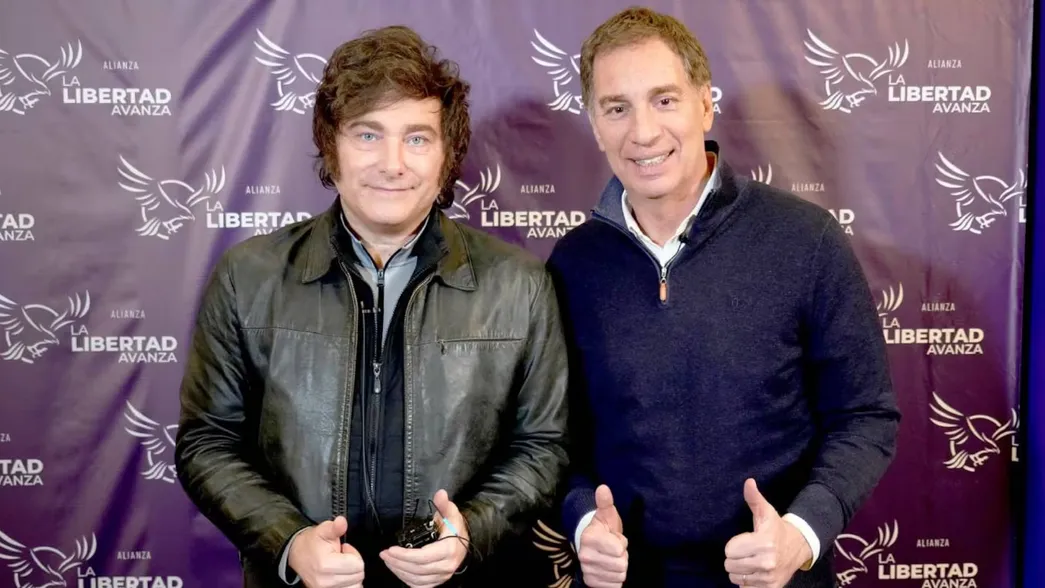 Javier Milei y Diego Santilli.