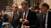 Menem, Adorni y Santilli.