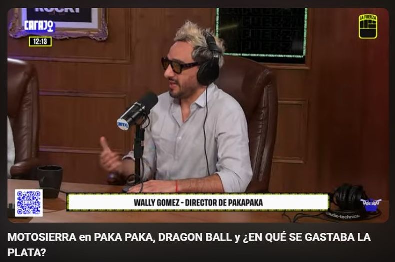 Wally Gómez, director del Paka Paka libertario, en Carajo.