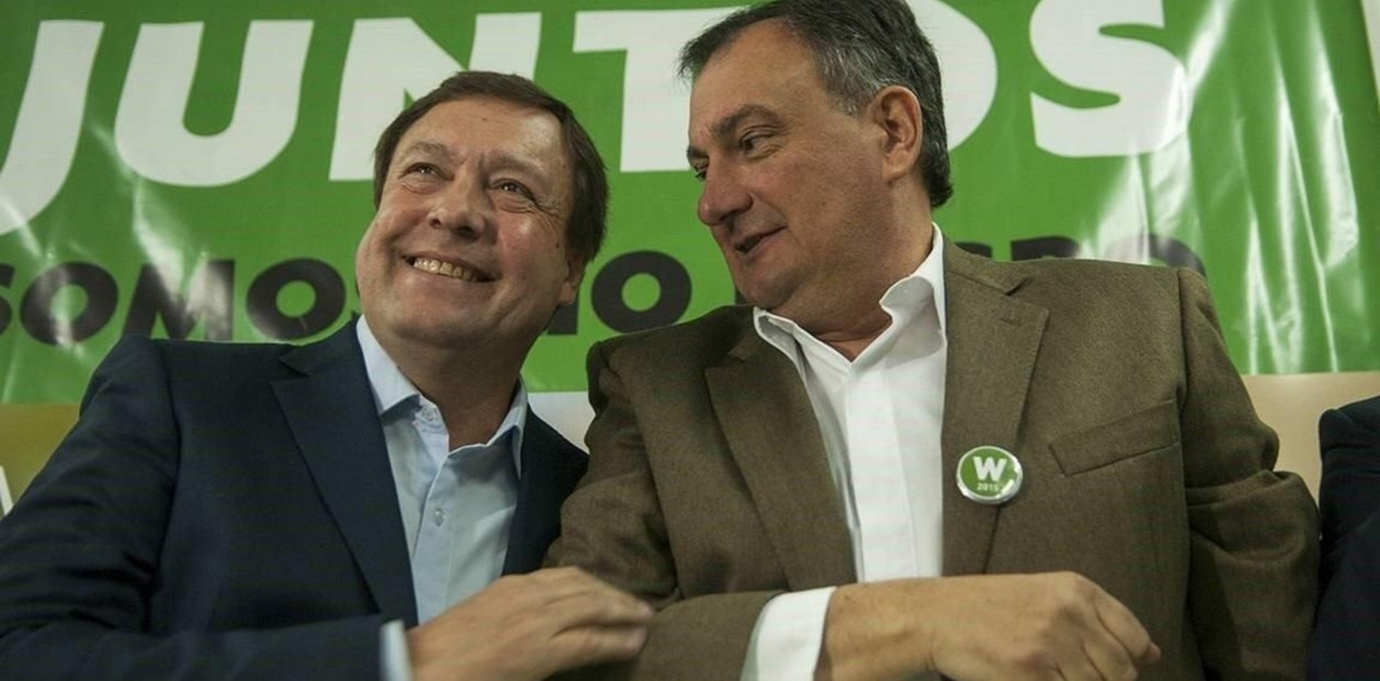Tiempos felices. El gobernador Alberto Weretilneck y el exintendente de Bariloche, Gustavo Gennuso.