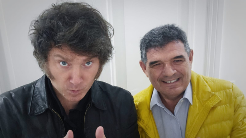 Javier Milei y Alfredo Olmedo. 