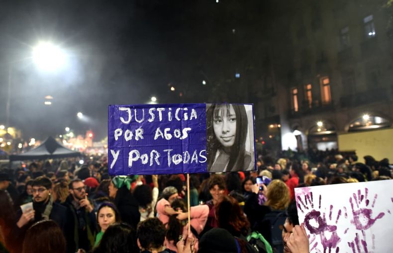 Marcha del Ni una menos frente al Congreso.&nbsp;